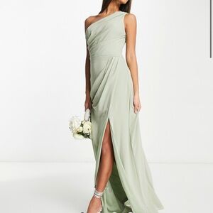 Sage green bridesmaid dress